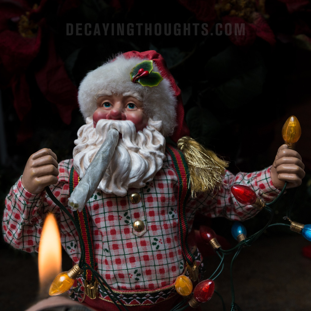 Santa smoking a joint